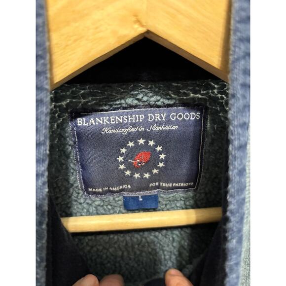 Blankenship Dry Goods fleece jacket the Hamilton Tailgater blue sz L made in USA - Picture 5 of 8